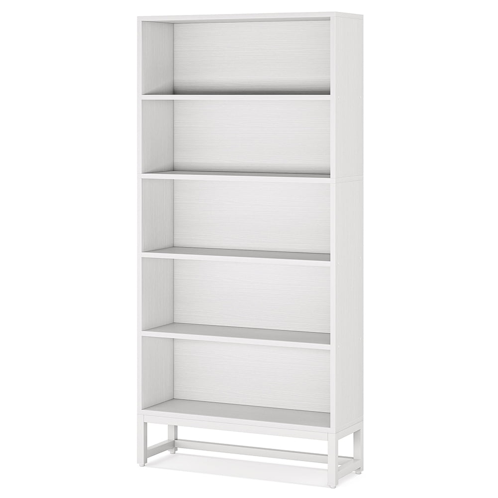 Spaco 70.8" Bookcase, Large Bookshelf Organizer with 5-Tier Storage Shelves, Bookshelf for Indoor, White