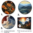 thumbnail image 3 of Designart "Mandala Sky Asian Painting I" Asian Floater Framed Wall Art Living Room, 3 of 7