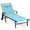 Aqua, variant on Harbweb Outdoor Chaise Lounge Chair Set of 2, 5-Position Adjustable Sun Tanning Chair with Pillow, Aluminum Patio Lounge Chair with Wheels & Armrests for Garden, Beach, Patio, Pool, Black