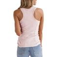 thumbnail image 2 of Versatile Women's Solid Color Sleeveless Tank Top Blouse Shirts for Any Occasion Pink M, 2 of 3