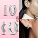 thumbnail image 4 of Pendientes de plata de ley 925 para mujer, aretes asimétricos con forma de corazón, a la moda, regalo de joyería Original, 925, 4 of 4