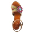 thumbnail image 3 of L'Artiste ASTARR Hand-Painted Leather Platform Heel Sandal, 3 of 7