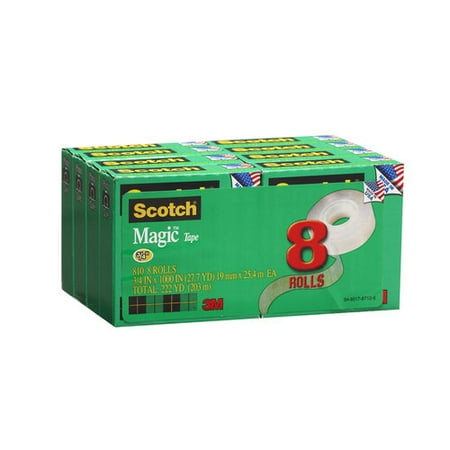Scotch Magic Tape, 27.7yd, 8pk