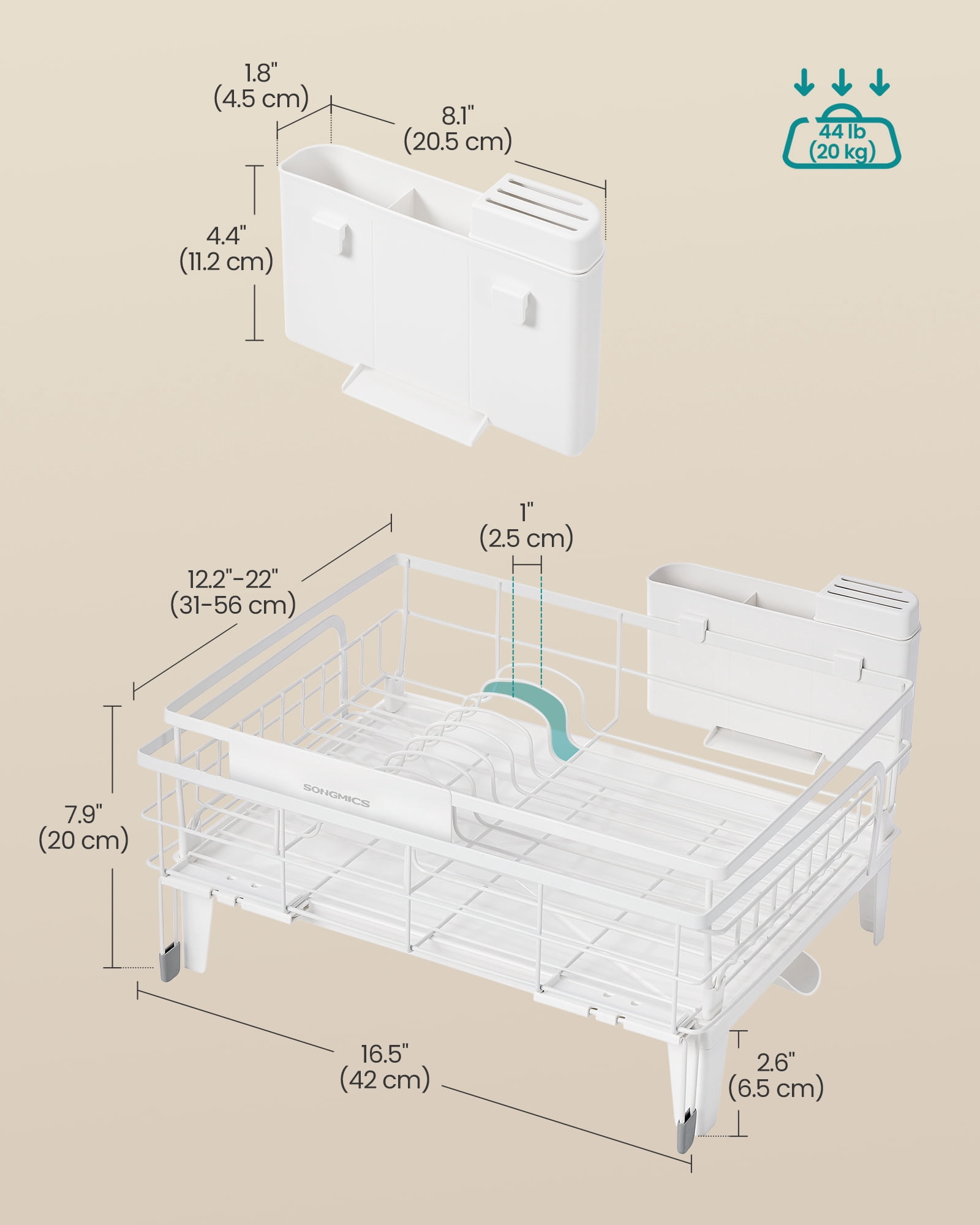SONGMICS Dish Drying Rack - Thumbnail 5