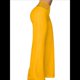 thumbnail image 3 of Pantalones Acampanados con Cinturón para Mujer, Estilo Informal, de Cintura Alta y Pierna . Amarillo XXXL, 3 of 7