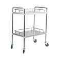 thumbnail image 3 of Lipstore Lab Utility Cart 2 Layer 360 degree Silent Wheels Mobile Utility Cart, Lab Serving M, 3 of 8