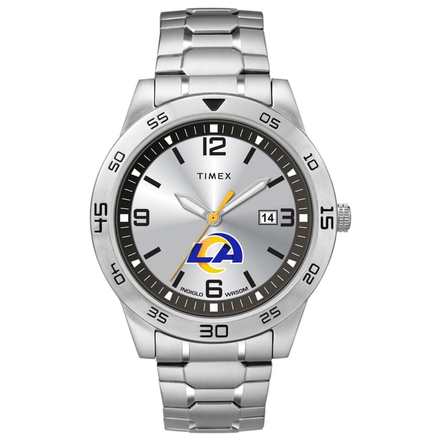Reloj Timex Tribute Nfl Citation De 42 Mm Para Hombre - Los Angeles Rams Con Banda De Expansión De Acero Inoxidable