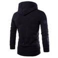 thumbnail image 4 of Sudadera con capucha para hombre Sudadera con capucha y bloque de color con 2 cremalleras Top de suéter de otoño, negro, XXL Inevent AP002501-09, 4 of 6