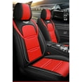 thumbnail image 5 of Black+Red 5D PU Leather 5-Seat Car Seat Cover Cushion Full Surrounded Front+Rear, 5 of 5