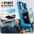 thumbnail image 4 of Vizvera for Samsung Galaxy S25 Plus Wallet RFlD Cards Holder,Camera Control,Camera Cover,Rugged Shockproof Silicone Protective Phone Case-Light Blue, 4 of 7