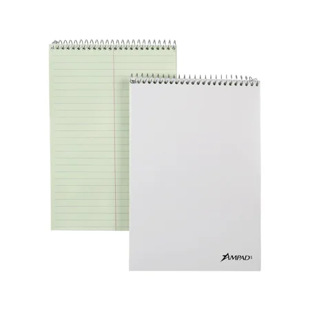 AMPAD/DIV. OF AMERCN PD&PPR Spiral Steno Book Gregg 6 x 9 20 lb Green Tint 80