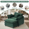 thumbnail image 6 of Oversized Armchair, Gexpusm Wide Modern Chairs for Living Room & Bedroom Modern Lounge Chair, Upholstered Reading Chair, Comfy Living Room Chair, Green, 6 of 6