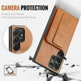 thumbnail image 6 of Allytechgroup Wallet Case for Samsung Galaxy S24 Ultra, RFID Blocking Premium PU Leather Cards Holder Retro Shockproof Scratch Resistance Phone Case for Women Men, Brown, 6 of 9