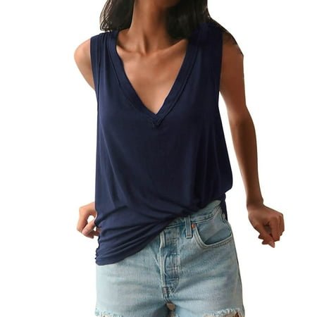 SNKSDGM Female Ribbed Tank Tops for Women Built in Bra Pack Women s Tank Tops Loose fit Plus Size Women s Strap Tank Top Sexy Trim Backless Vest Summer Going Out Tops M