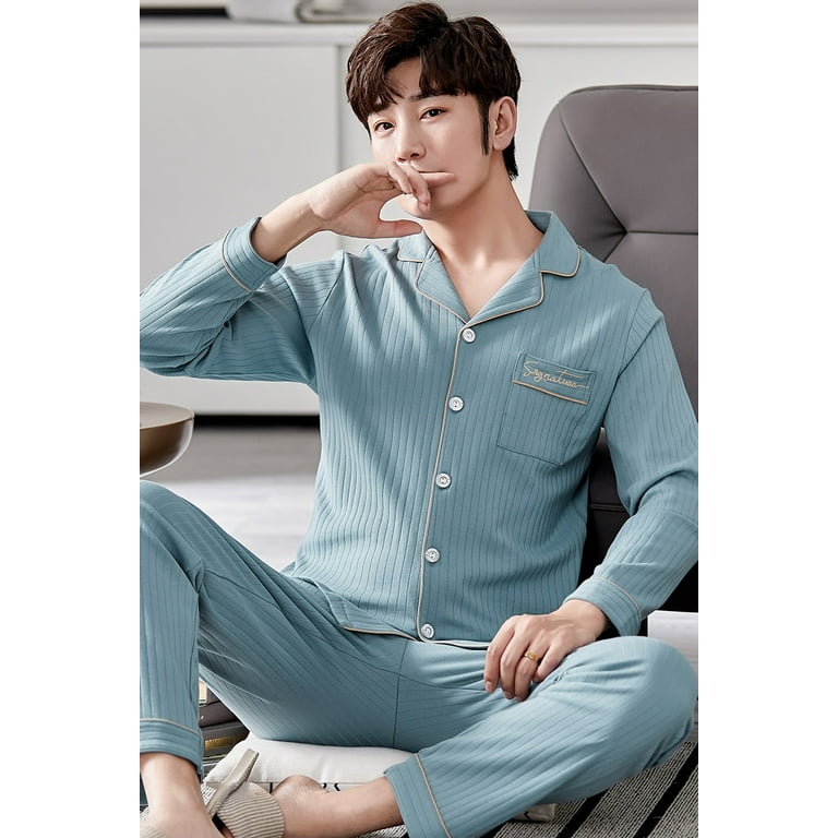 Nanjiren pure cotton autumn clothing and long johns suit men's one-piece  top bottoming cotton sweater cotton thermal underwear autumn clothing