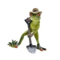 thumbnail image 4 of Estatua de rana, figura de animal, regalo decorativo, adorno de obra de arte verde coleccionable Pala, 4 of 9