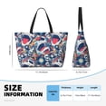 thumbnail image 2 of Large Beach Bags Water-resistant Sandproof - cool rock Skull Cute Beach Tote Bags for Women with Zipper, 2 of 6