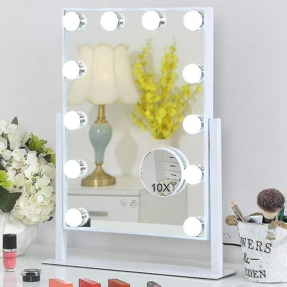 Hollywood Mirror 12 Led Bulbs Hollywood Mirror, 3 Color Lighting Modes (bulbs Only)YOUYOU