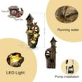 thumbnail image 3 of Solar/Adapter Selectable 3-Tier Bird Fountain - Outdoor LED Water Feature for Garden, Yard (38.2 inches), 3 of 9
