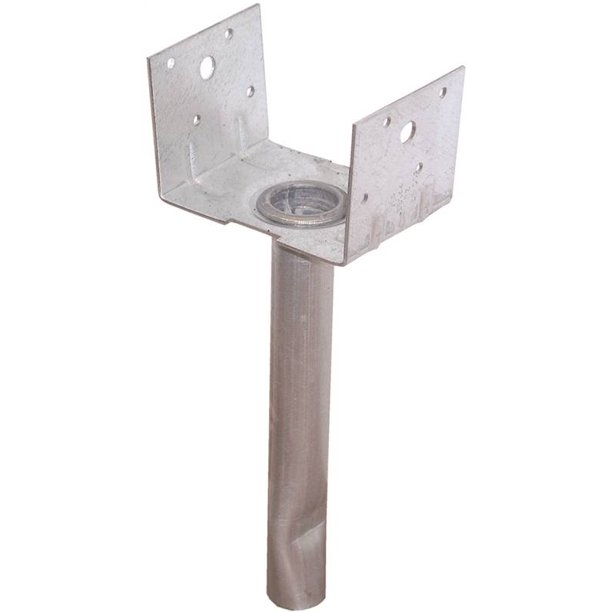 MiTek EBG44TZ Elevated Post Base, 4 x 4 in Post/Joist, Steel, Galvanized 10 Pack