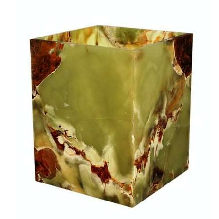 Fleur De Lis Living Rosado Onyx Stone 2 Gallon Waste Basket Fleur De Lis Living Rosado Onyx Stone 2 Gallon Waste Basket