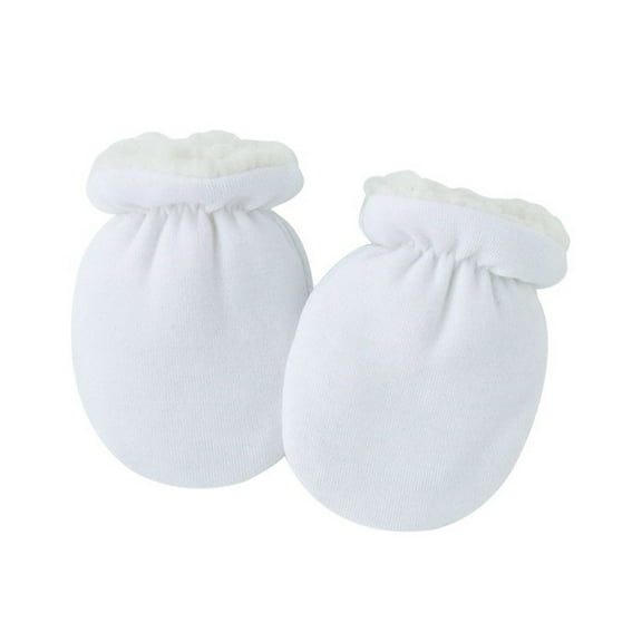 Baby Mittens, Soft & Comfortable Lamb Wool Gloves Solid Color Mitts for 0 to 12 Months Infants