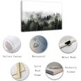 thumbnail image 2 of ZHONGYUTONG Mountain Canvas Wall Art Misty Forest Green Pine Tree Painting Prints Natural Landscape Wall Decor for Living Room Bedroom Framed (16.00" x 24.00"), 2 of 6