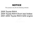 thumbnail image 2 of CMX Front Rear Disc Brake Rotors Drums Kit for Car Toyota RAV4 K8-102079, 2 of 11