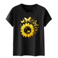 thumbnail image 4 of Xdegoge T Shirts for Women Graphic Under 10 Short Sleeve Crewneck Shirts Floral Summer Casual Tops Tunic Loose Fit Tees Soft Comfy Blouses Purchase History Online Order History, 4 of 5