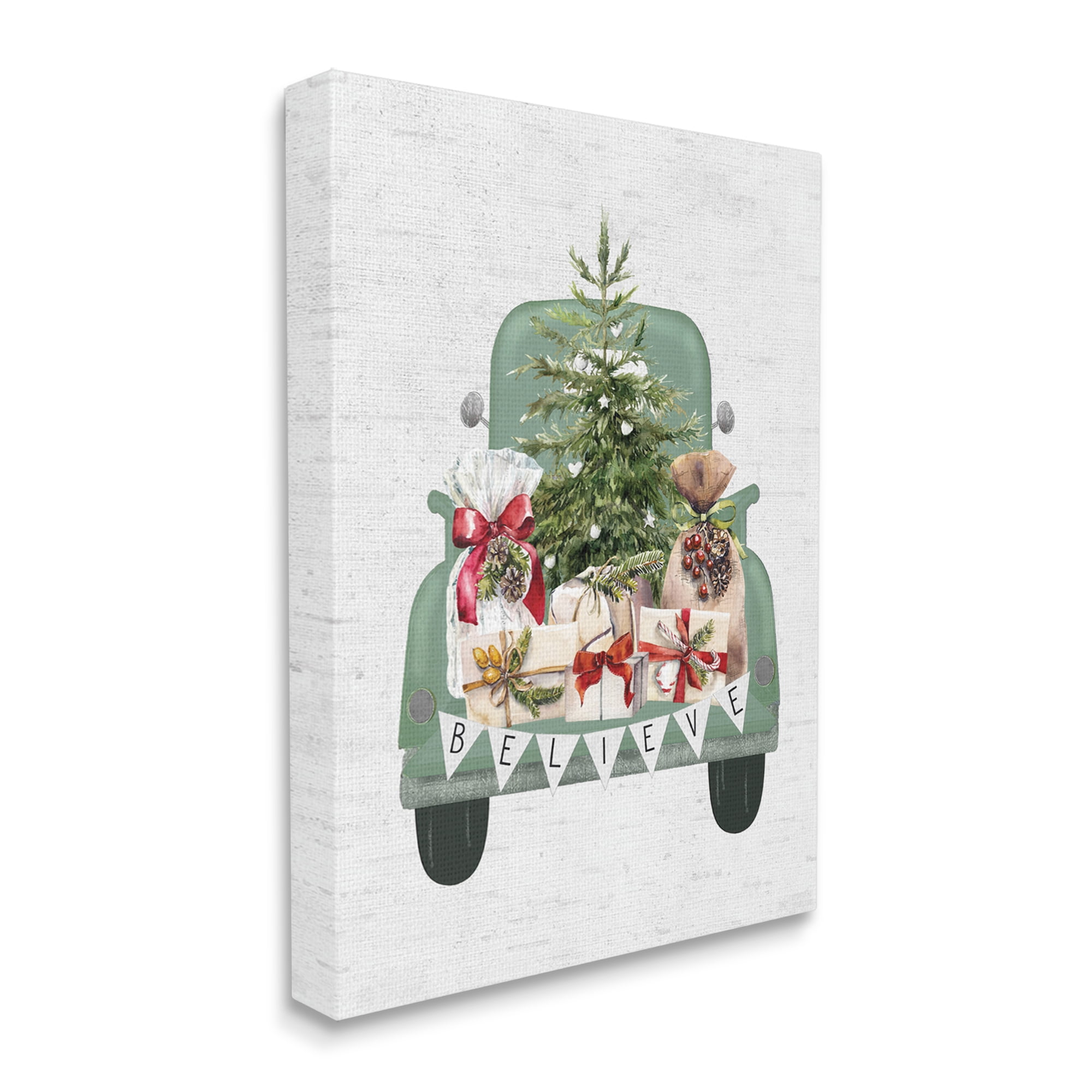 Stupell Industries Christmas Gift Pickup Holiday Painting Gallery Wrapped Canvas Art Print Wall Art, 24 x 30