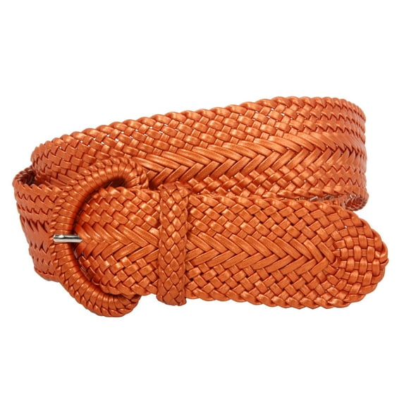 2 Inch Wide Hand Made Soft Metallic Woven Braided Round Belt