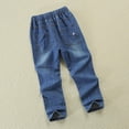 thumbnail image 7 of Flare Jeans Juniors Teen Boys Loose Jeans Relaxed Fit Wide Leg Ripped Jean Adjustable Waist Denim Pants Kids Stretch Vintage Trousers Streetwear Drawstring, 7 of 7