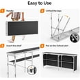 thumbnail image 5 of LYYHTY 78" Portable Bar Table, 2-Tier Shelves, Mobile Bar Table for Events, Party, Camping, Picnic, Tradeshow, Indoor with Black Skirt (1, 78"), 5 of 9