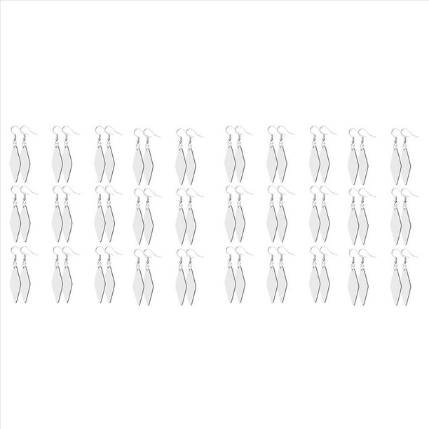 60 Piezas Pendientes en para SublimacióN, ImpresióN por SublimacióN por Transferencia , Pendientes Alambre, Pendientes Madera para Manualidades DIY C