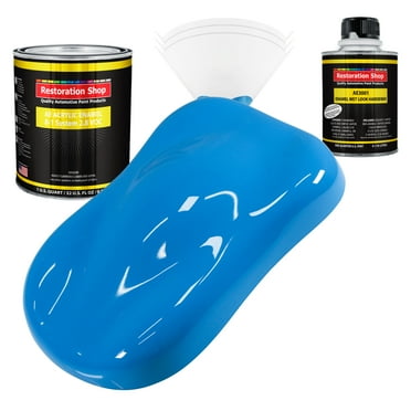 Restoration Shop - Grabber Blue Acrylic Enamel Auto Paint - Complete Quart Paint Kit - Single Stage High Gloss