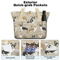 thumbnail image 2 of Tote Bag for Women - Cartoon Corgi and Coffee Shoulder Bag - Large Utility Work Duffle Bag with Zipper Handbag for Travel, Work, Sprots, 2 of 5