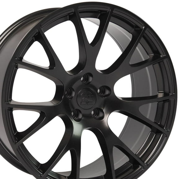 OE Wheels DG15 20 Inch Rims Fit Hellcat Style 5x115 20x9 / 20x10 Satin Black - Hollander 2528 (Set of 4)