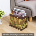 thumbnail image 3 of ASTRO Collapsible Magazine Rack Holder Floor Bedroom, Sturdy Steel Periodical Home & Office Organization, Chic Storage for Magazines, Records,Van Gogh, Sunflower, 900-78, 3 of 6
