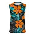 thumbnail image 5 of Txeol Hawaiian Print Tank Top for Men 2024,Men Tank Tops Beach Palm Tree Shirt Big and Tall Vintage Graphic Sleeveless T-Shirt Muscle Tees Shirts Streetwear Top Orange XXXXL, 5 of 5