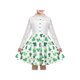 thumbnail image 1 of Vestido de Niña Verde con Encaje Floral Trébol de San Patricio Fiesta Festiva Manga Larga 14 Años, 1 of 8