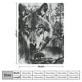 thumbnail image 4 of SHERONV Wolf Forest Charcoal Drawing Warm Lightweight Blanket Soft Fleece Blankets for All Seasons 40x50in, 4 of 6