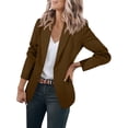 thumbnail image 2 of Drovellove Women's Casual Blazer with Lapel Collar Long Sleeve Pocketed Suit Jacket for Work Office Professional Style, 2 of 6