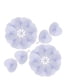 thumbnail image 1 of Abanico de mano con forma de corazón, abanicos de plástico para bodas, artículos para recuerdos de fiestas (blanco), 10 Uds., 1 of 1