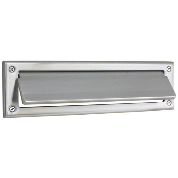 Emtek 2280 13-1/16" Length X 3-3/8" Height Solid Brass Mail Slot - Nickel