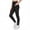 Black, variant on Twczz Girls Yoga Leggings with Pockets- High Wasit Full Length Stretch Athletic Pants Black Size 5-12