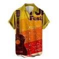 thumbnail image 1 of Men's Button Shirt 2024 Summer Fashion Casual Personality Musical Instrument Digital Short Sleeve-SinKeeU, 1 of 4