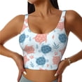 thumbnail image 3 of Goofa Sea Turtle Printed Sports Bras for Women, High Impact Running Bra Workout Crop Tank Tops Longline Sports Bra Push up-Medium, 3 of 9