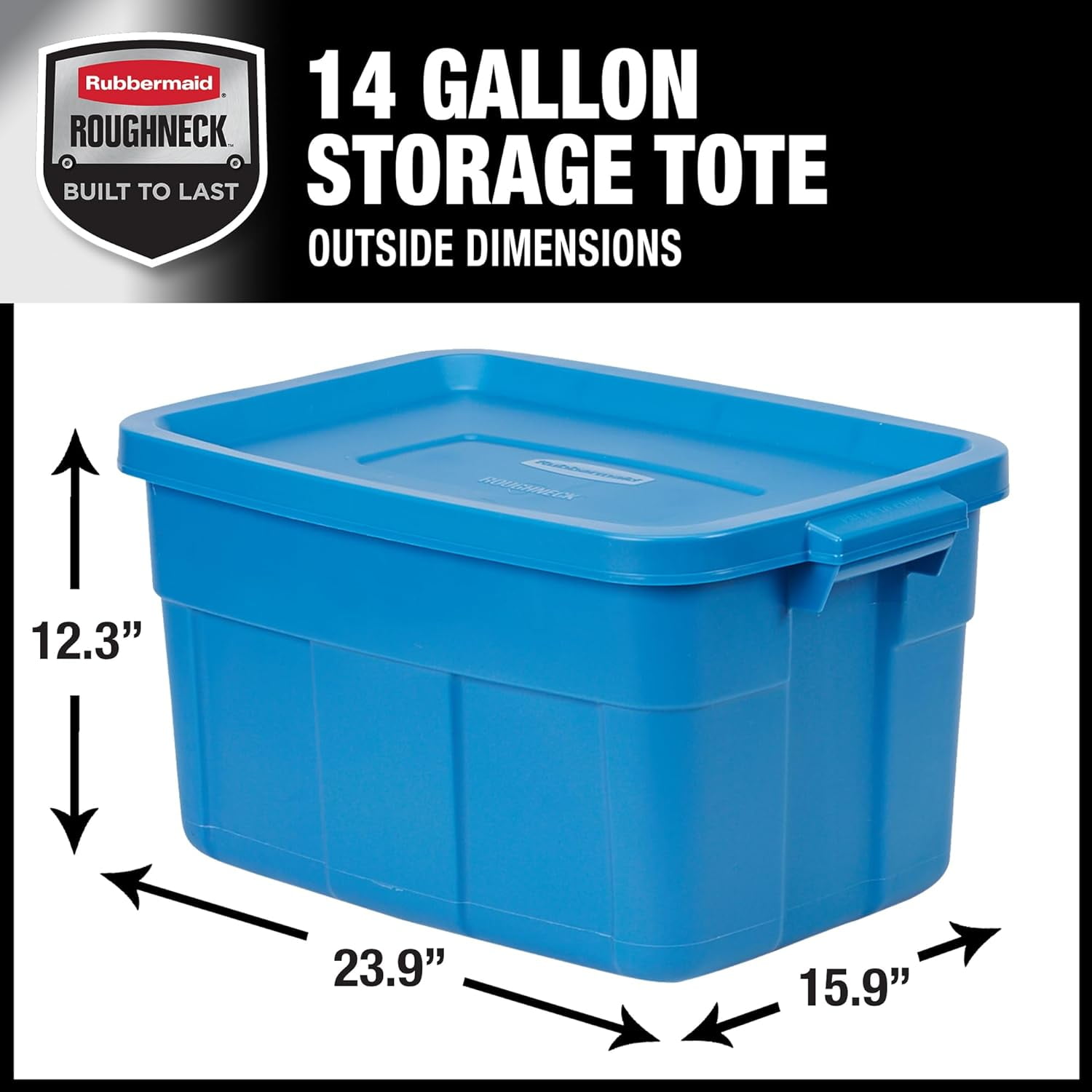 Rubbermaid Roughneck️ 10 Gallon Storage Totes, Pack of 6, Durable Stackable  Storage Containers with Lids, Nestable Plastic Storage Bins for Tools