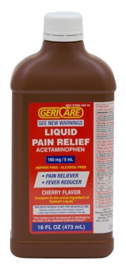 GeriCare Liquid Pain Relief, 160mg/5ml Strength, Acetaminophen, 16