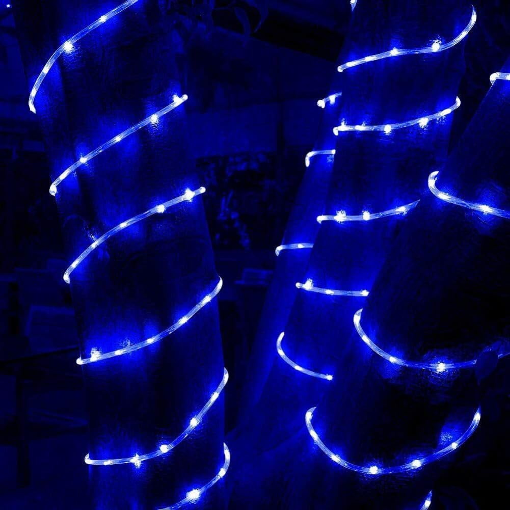 Solar LED Powered Fairy String Rope Strip Lights Waterproof Outdoor Garden Patio Yard Path Lamp